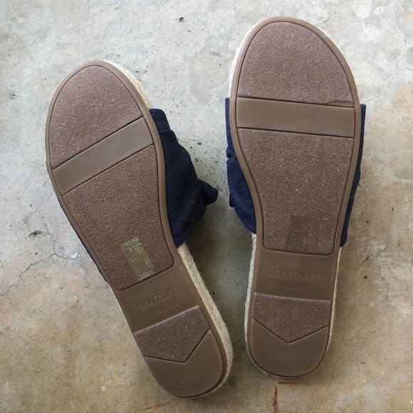 FRANCO SARTO Pandora Espadrille Casual Slides Knotted Denim - Picture 5 of 5